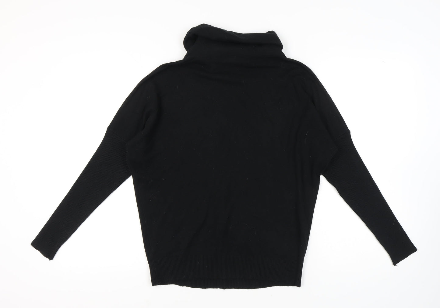 Bluoltre Women's Black Roll Neck Pullover Jumper - S