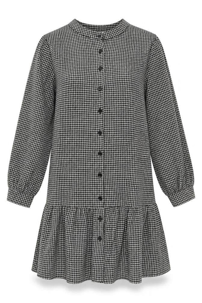 Anna Bernini Women's Black Check Shirt Dress L