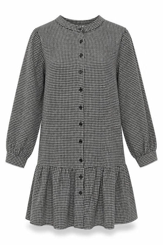 Anna Bernini Women's Black Check Shirt Dress L