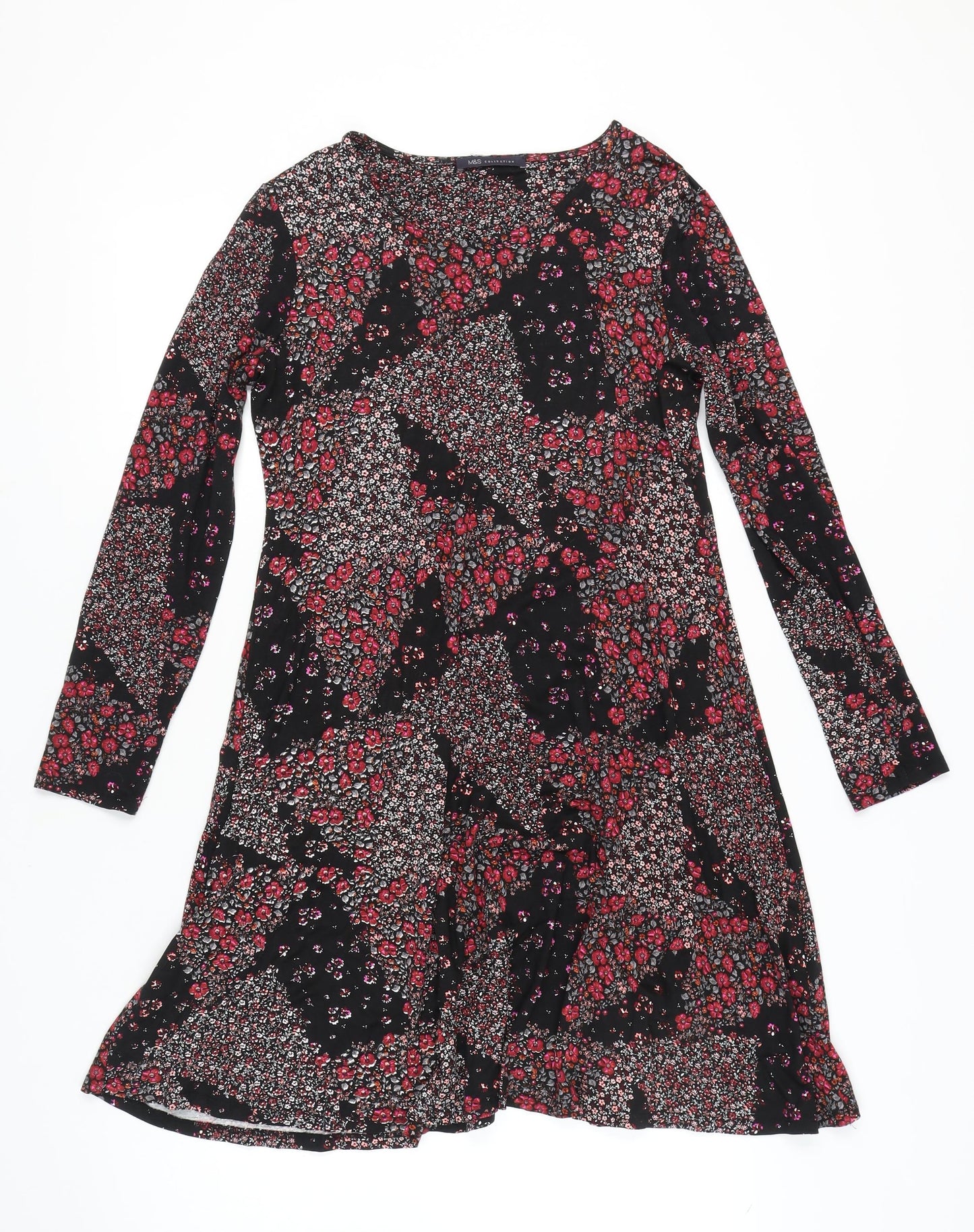Marks and Spencer Women's Multicoloured Floral Dress, Size 14