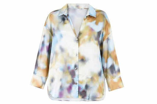 Zara Women's Multicoloured Button-Up Shirt, Size 14