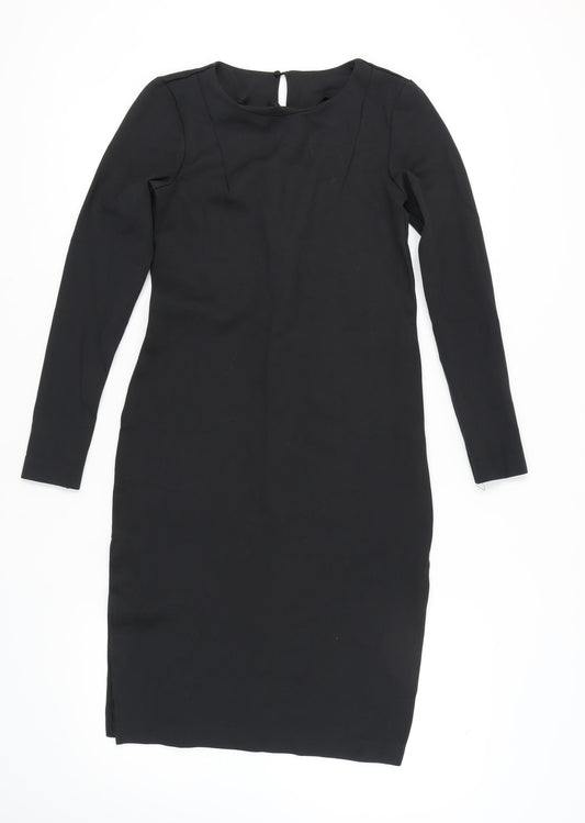 MTWTFSS WEEKDAY Women's Black S Long Sleeve Dress