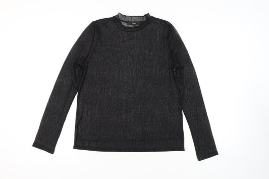 Next Women's Black Knit Top, Size 12, Long Sleeve