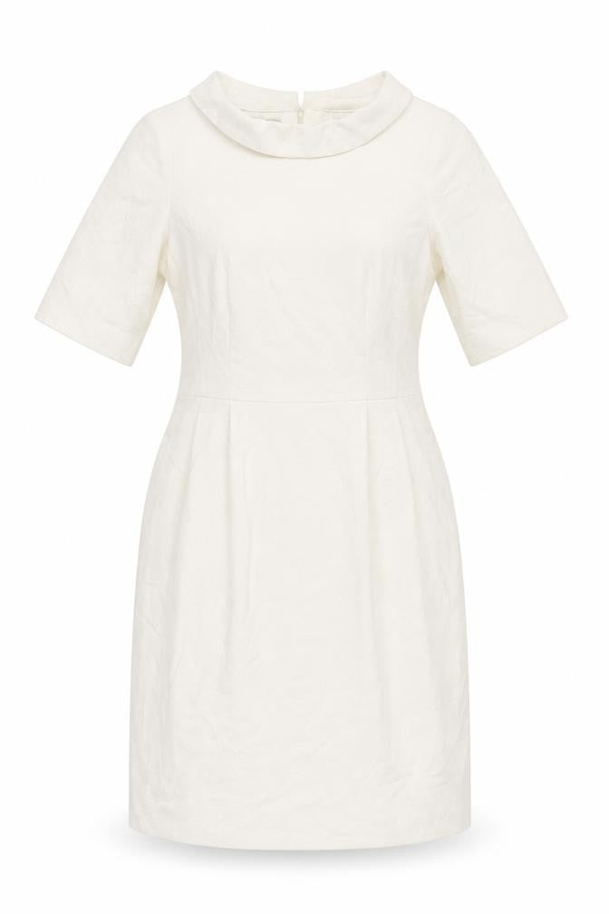 Boden Women's Ivory Sheath Dress, Size 12, Classic Style