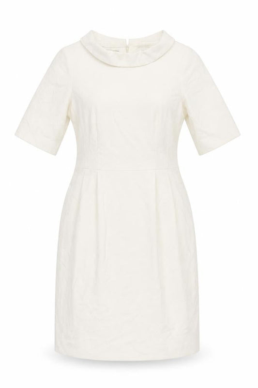 Boden Women's Ivory Sheath Dress, Size 12, Classic Style