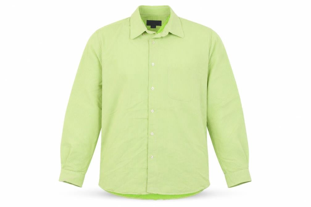 Ted Baker Men's Green Striped Long Sleeve Shirt