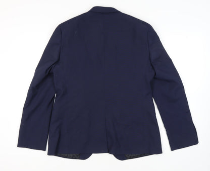 Back view of ASOS Men's Blue Single Breasted Blazer, size 42