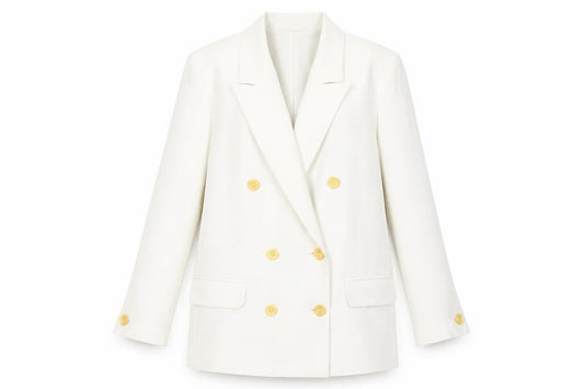 Alexon Women's White Double-Breasted Blazer Size 12