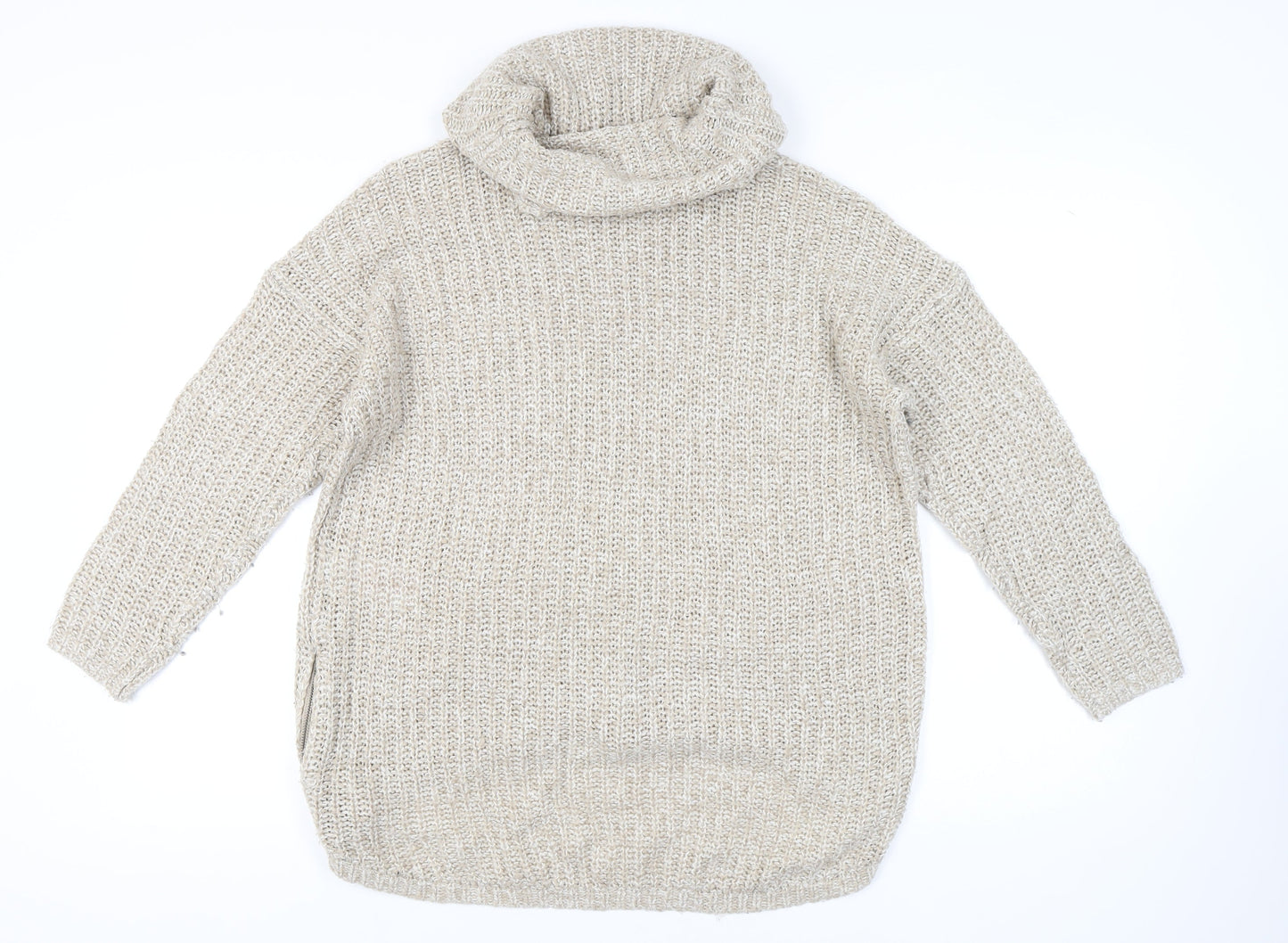 Only Women's Beige Cowl Neck Pullover Jumper M