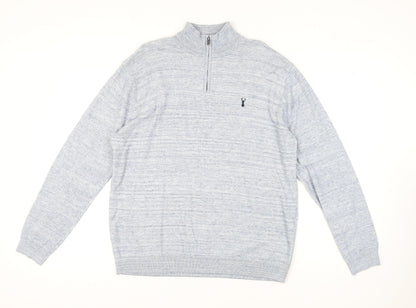 Next Men's Blue XL Pullover Jumper - Casual Cotton Blend