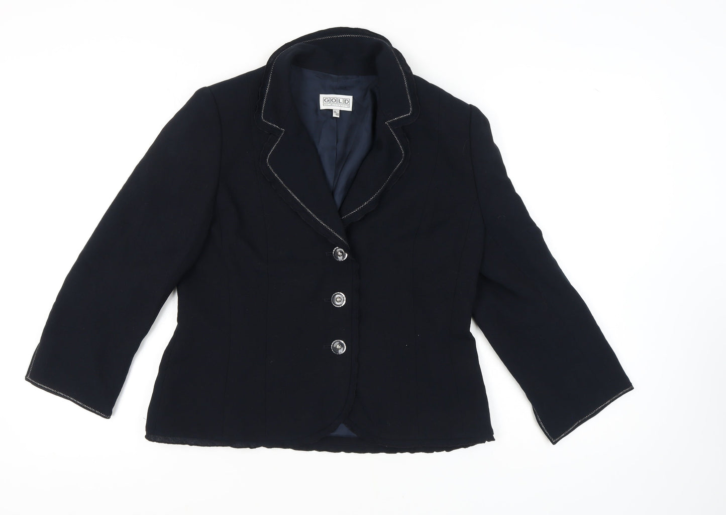 Gold by Michael H Women's Black Blazer, Size 14, Business