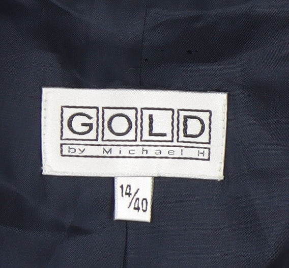 Gold by Michael H Women's Black Blazer, Size 14, Business