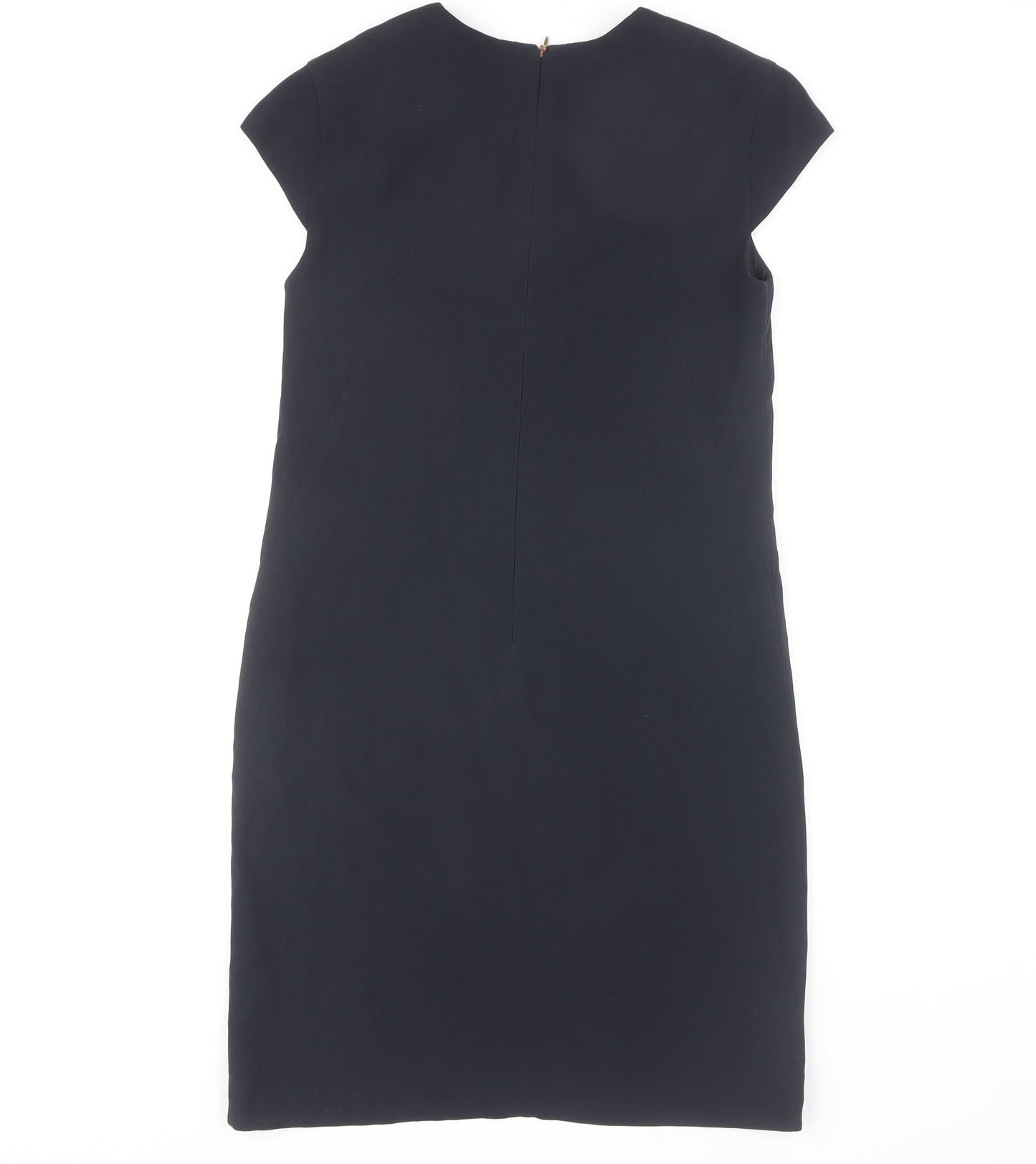 Jigsaw Women Black V-Neck Cap Sleeve Dress, Size 8