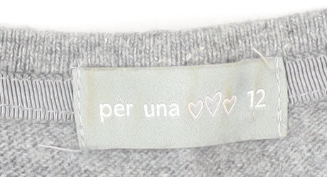 Per Una Women's Grey Size 12 Pullover Jumper