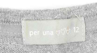 Per Una Women's Grey Size 12 Pullover Jumper