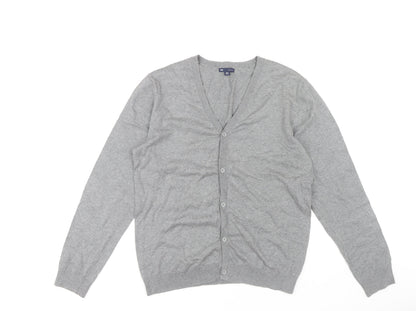 Gap Women's Grey V-Neck Cardigan, Size L