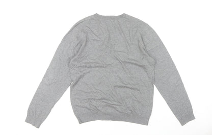 Gap Women's Grey V-Neck Cardigan, Size L