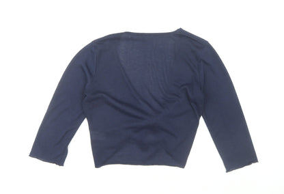 Back view of Marks & Spencer Blue Cardigan -, size 10