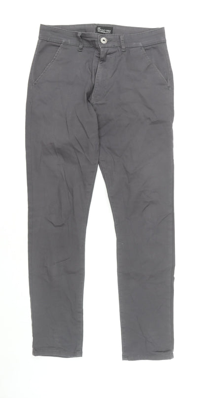 ZE ENZO Men's Grey Trousers Size 32