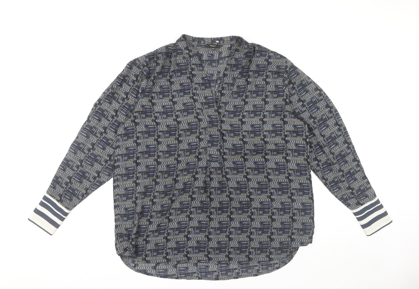Next Women's Multicoloured Geometric Blouse Size 16
