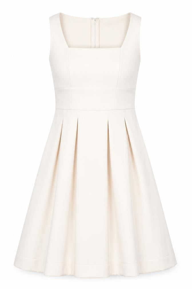 ASOS Women's Ivory Midi A-Line Dress Size 8
