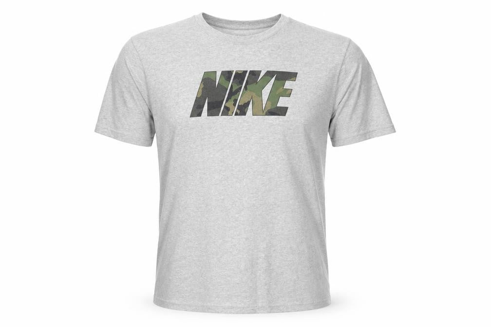 Nike Men's Grey Cotton XL Graphic Logo T-Shirt