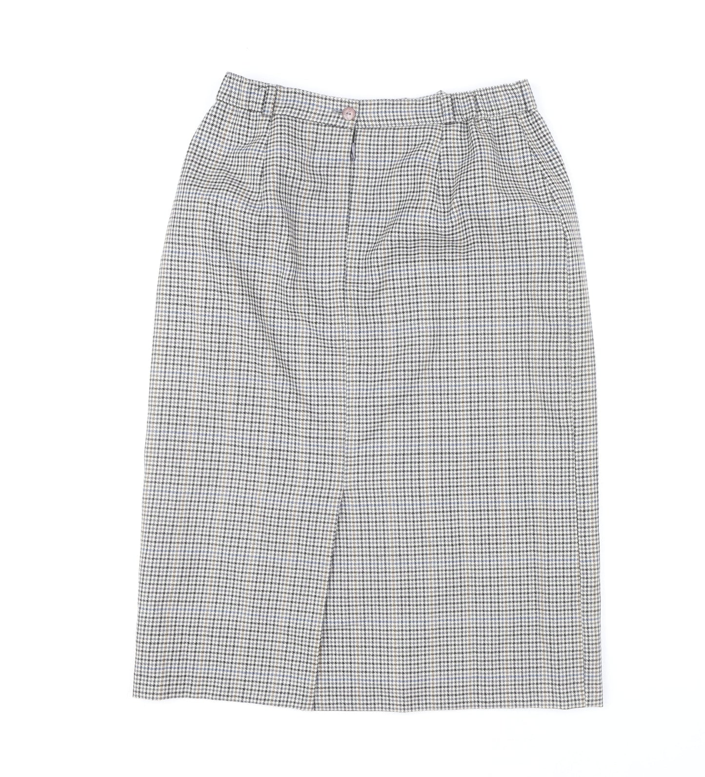 Ian Women's Multicoloured Size 14 Wool Midi Skirt