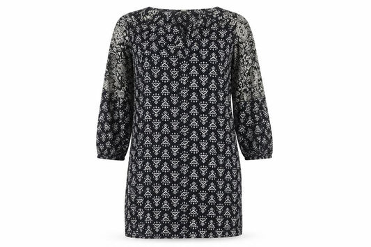 Monsoon Women's Black Geometric Shift Dress Size 8
