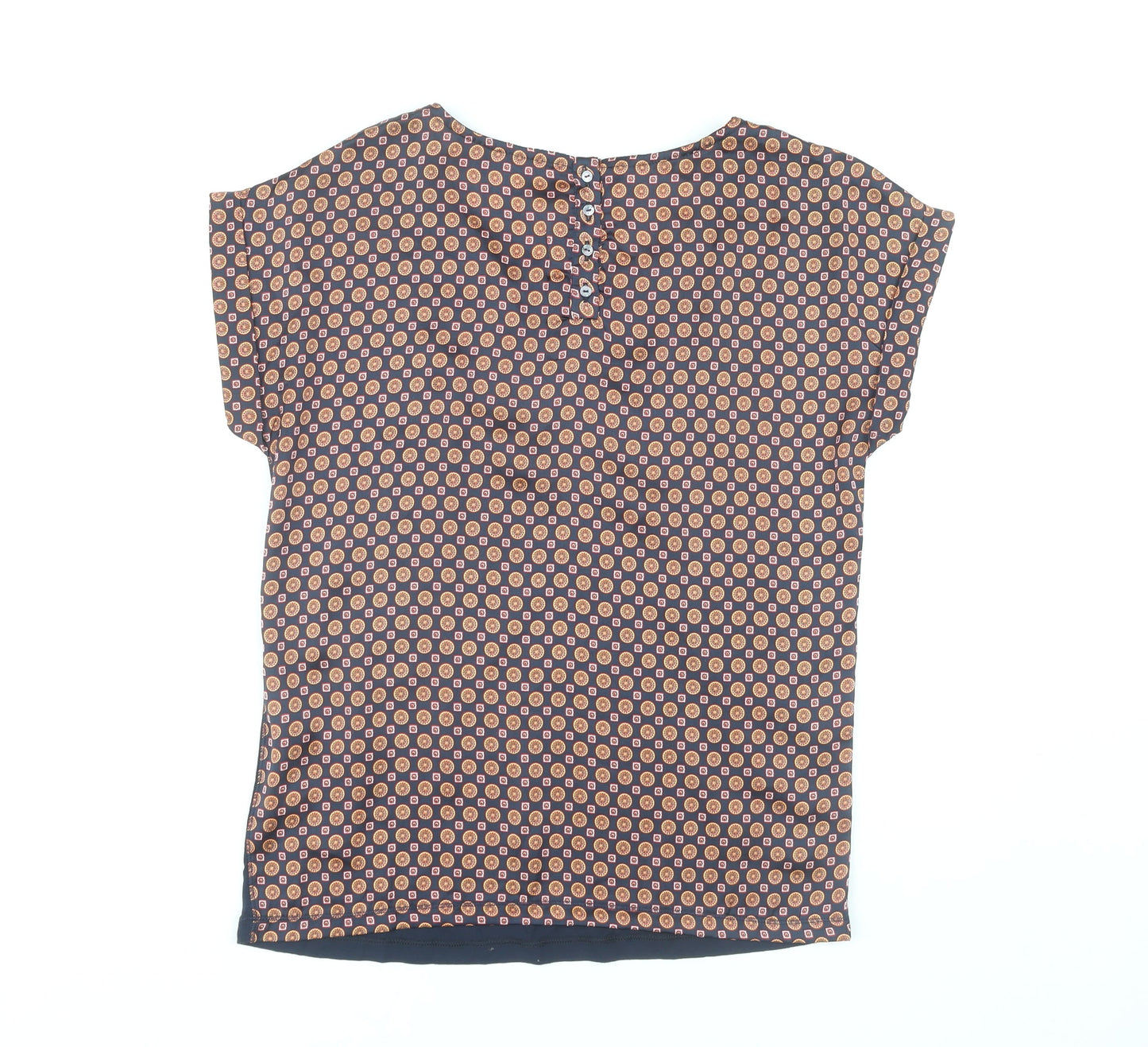Tommy Hilfiger Women's Blue Geometric Blouse S