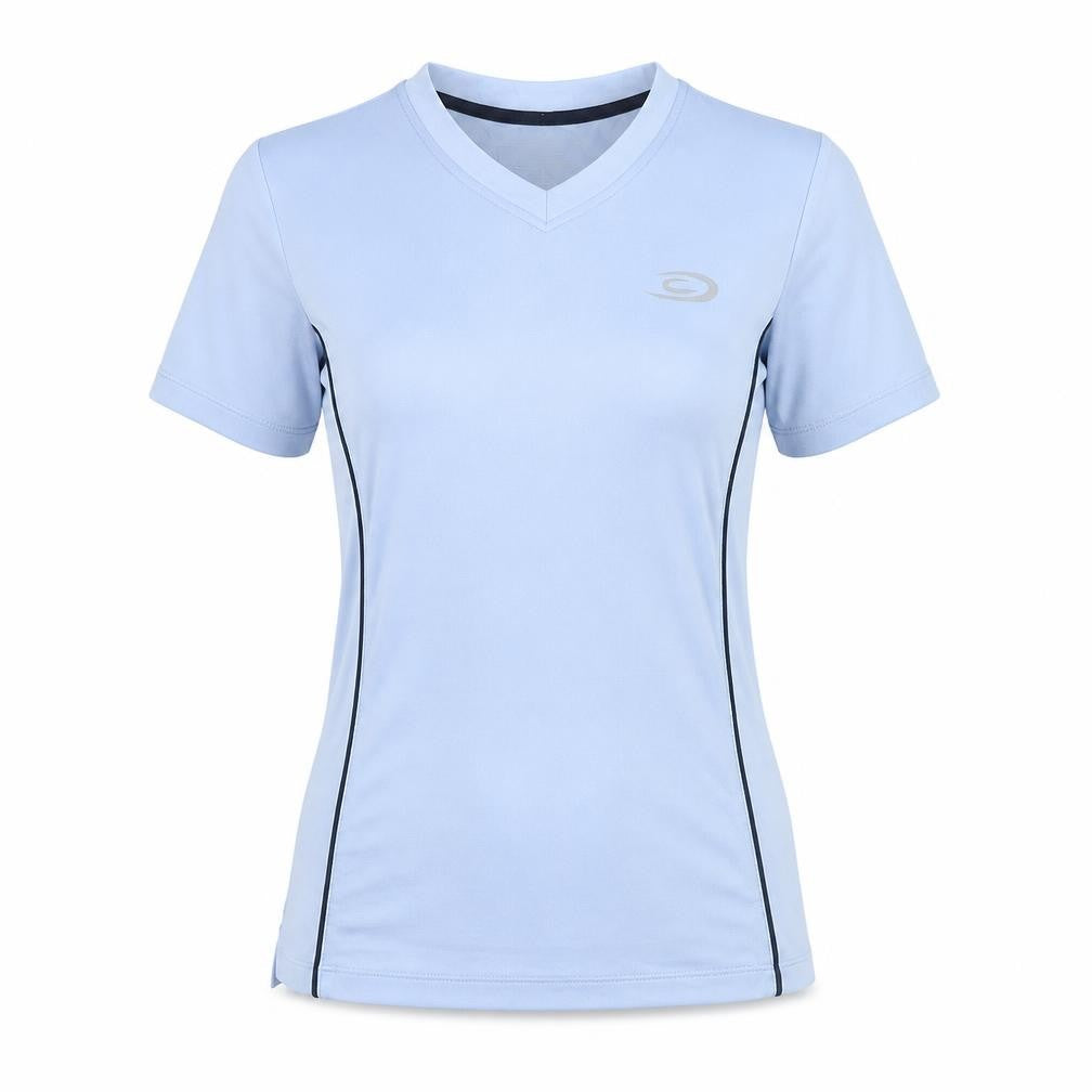 Cranesports Women's Blue V-Neck T-Shirt 8-10