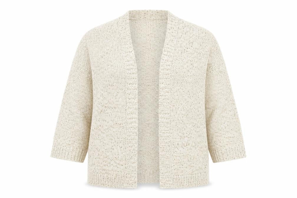 South Women's Beige Sequin Cardigan, Size 16