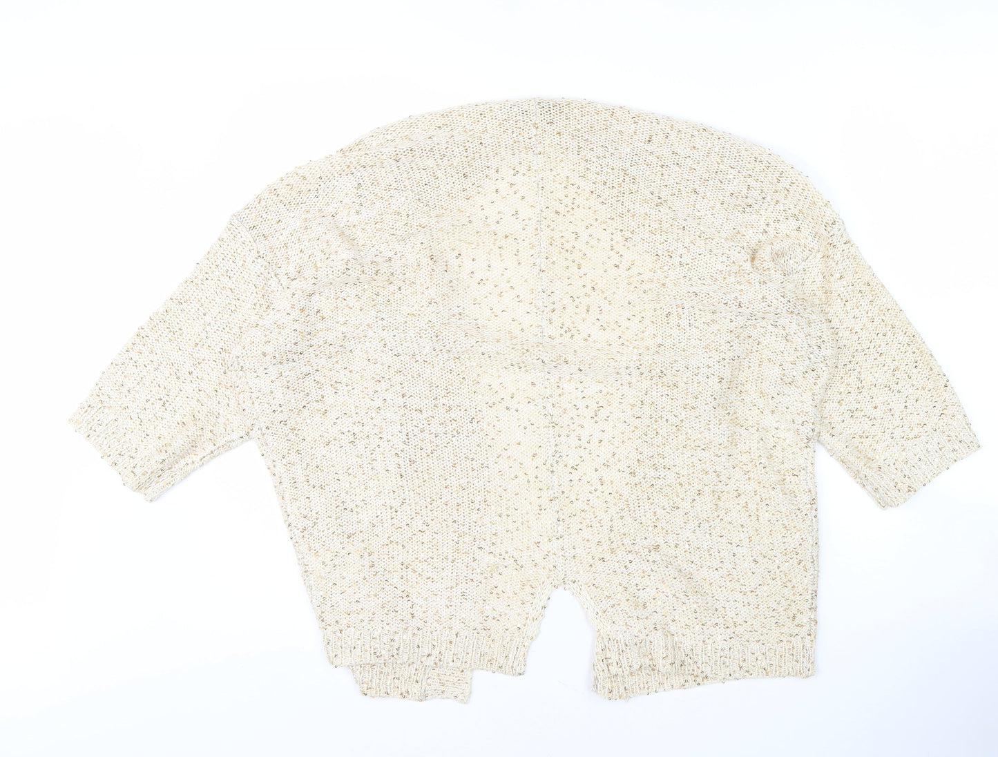 South Women's Beige Sequin Cardigan, Size 16