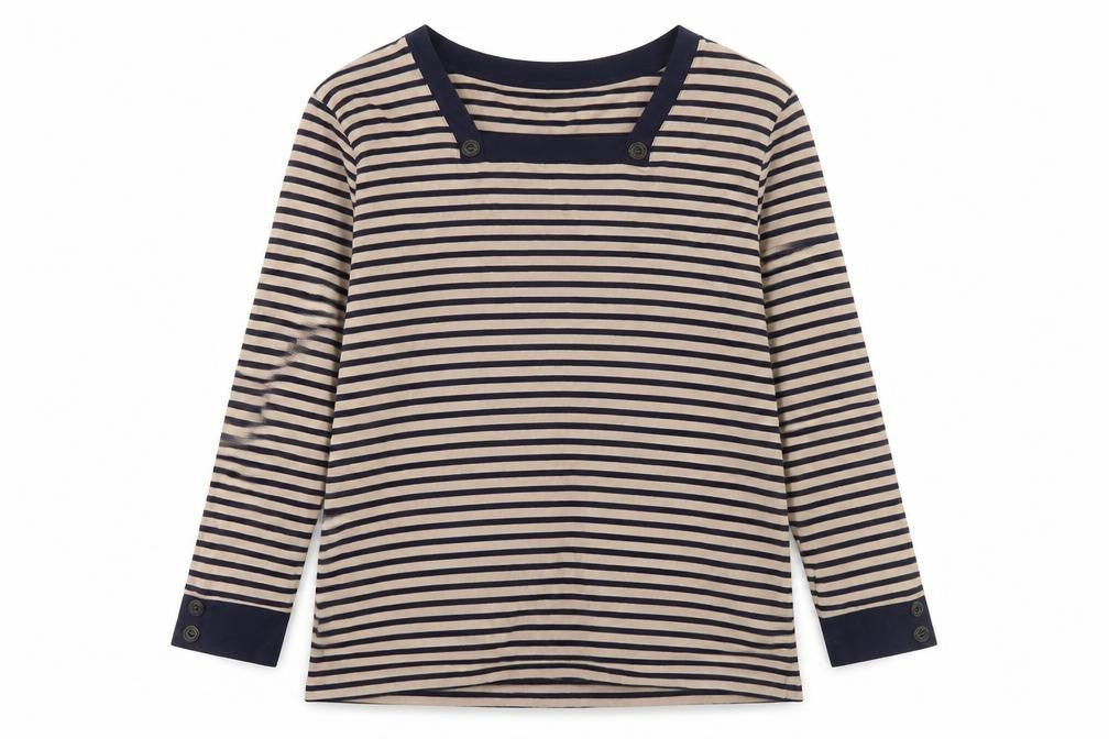 Viyella Women's Striped T-Shirt Beige M