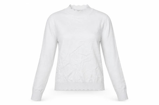 Oasis Women's White Pullover Jumper High Neck S