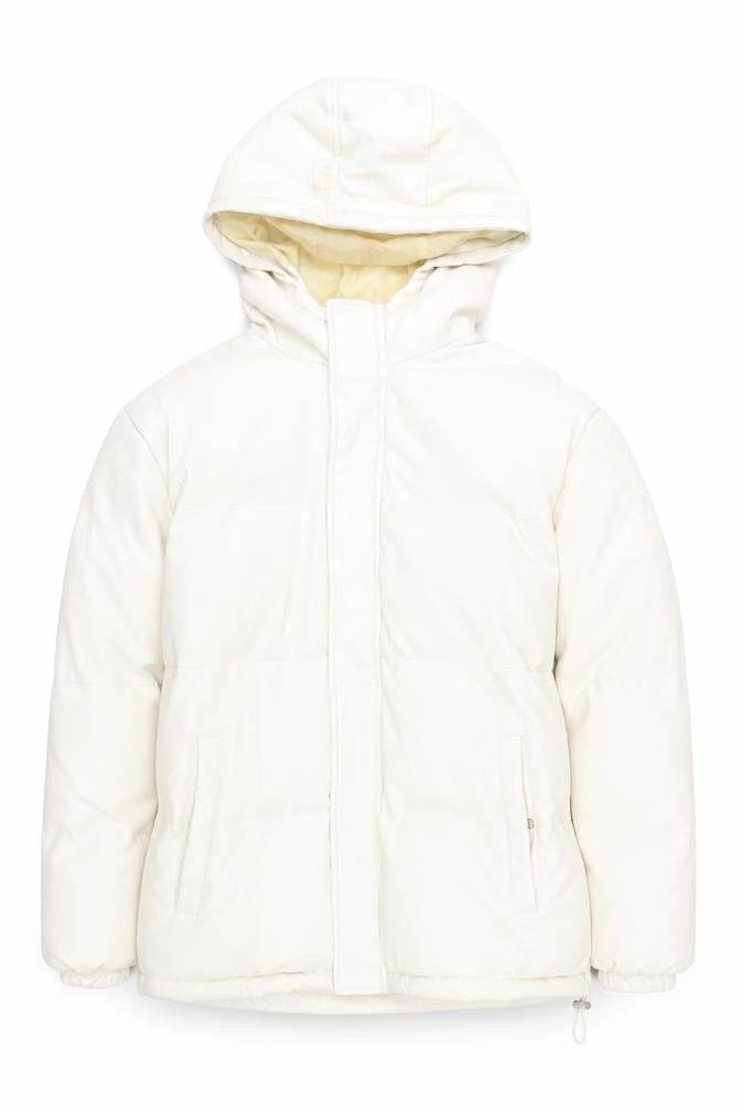 PRETTYLITTLETHING Women's Ivory Puffer Jacket UK 12