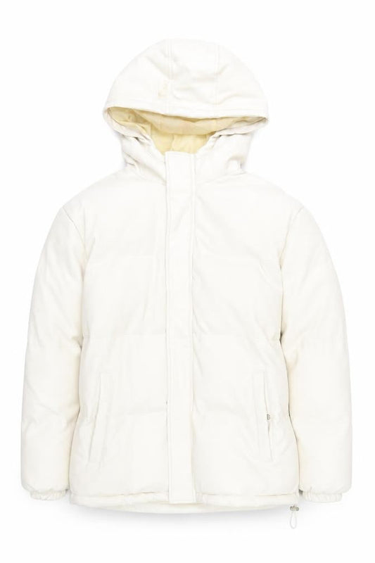PRETTYLITTLETHING Women's Ivory Puffer Jacket UK 12