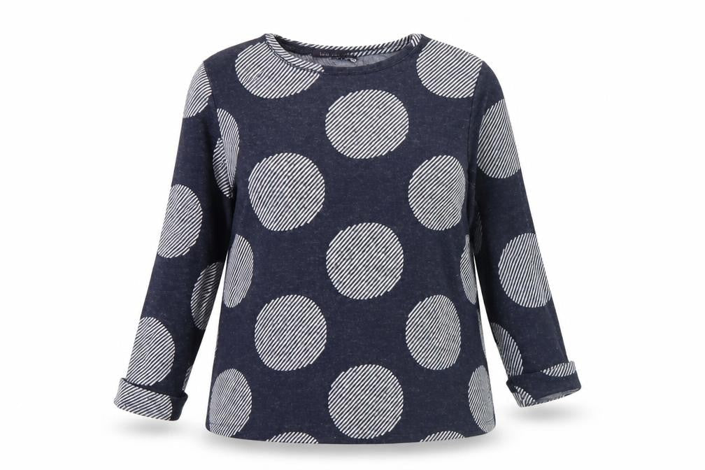 Marks & Spencer Women's Blue Polka Dot Top, Size 16