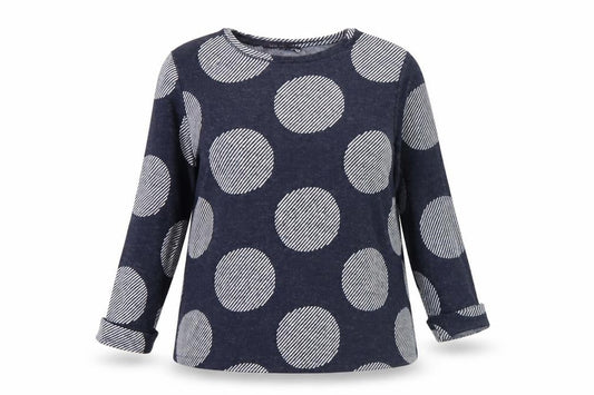 Marks and Spencer Women's Blue Polka Dot Top, Size 16