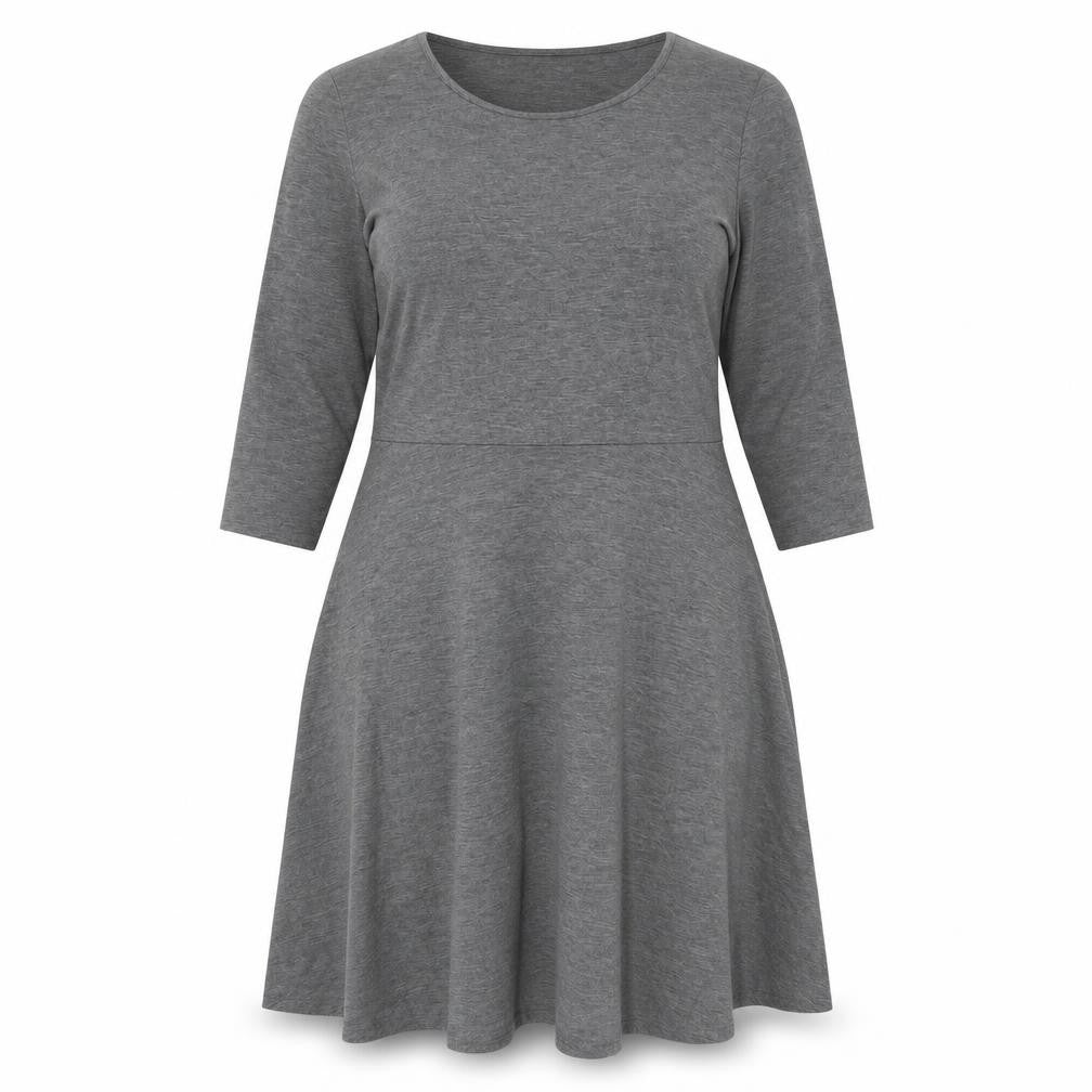 ESMARA Women's Grey Fit & Flare Dress Size 14/16