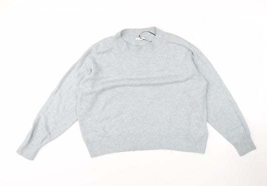 H&M Women's Blue Crew Neck Pullover Jumper M