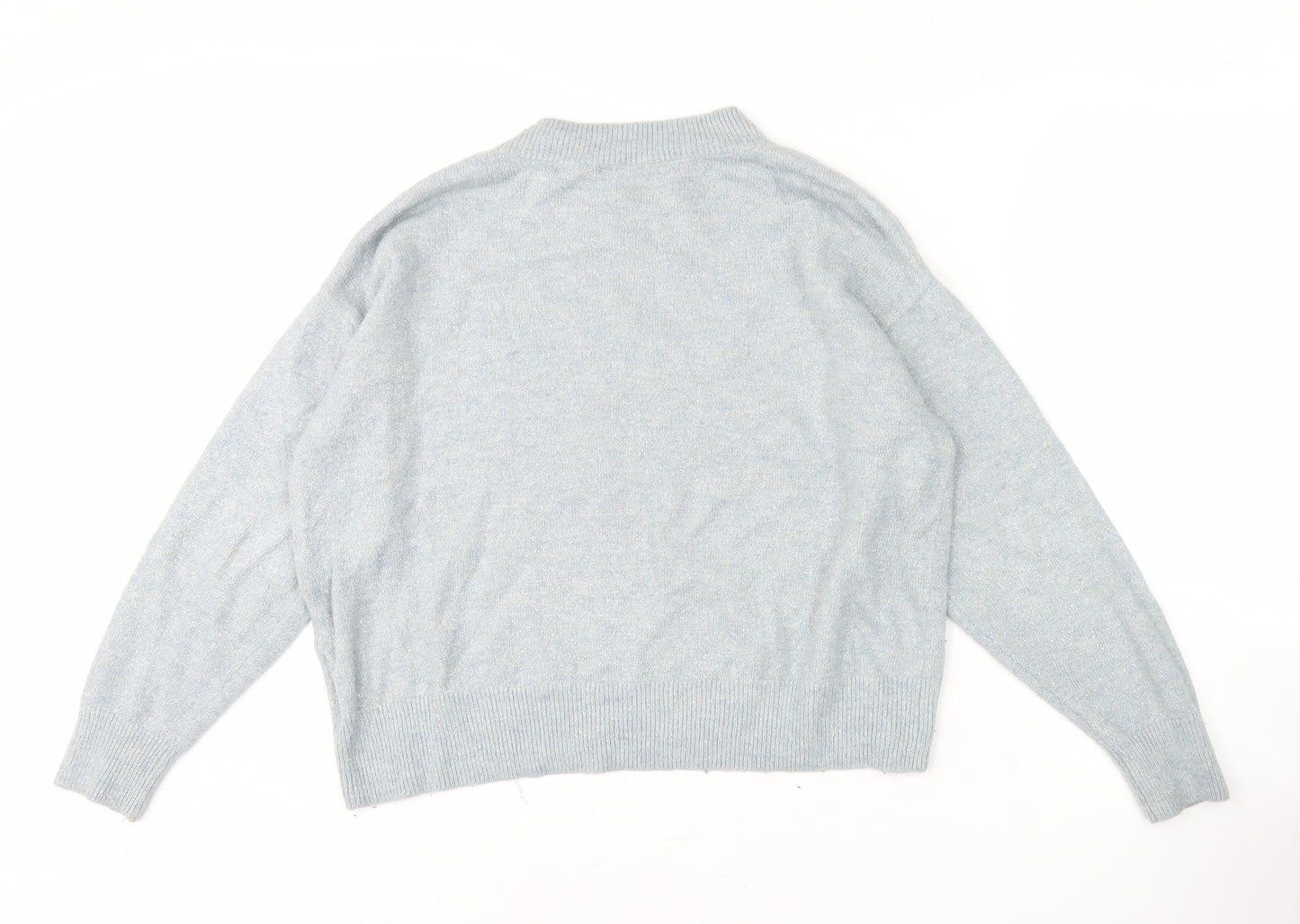 H&M Women's Blue Crew Neck Pullover Jumper M