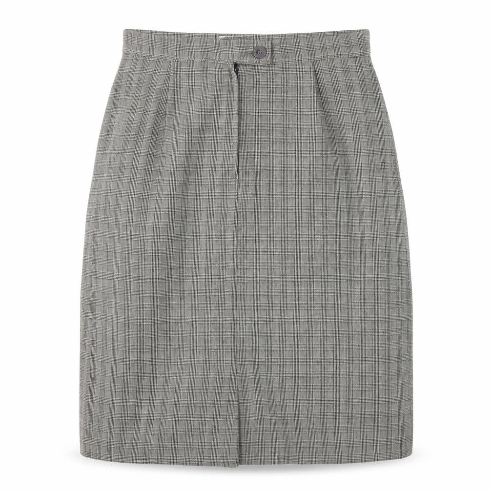 Mila Schön Women's Grey Check Pencil Skirt Size 18