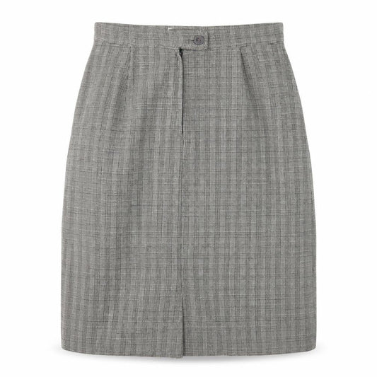 Mila Schön Women's Grey Check Pencil Skirt Size 18