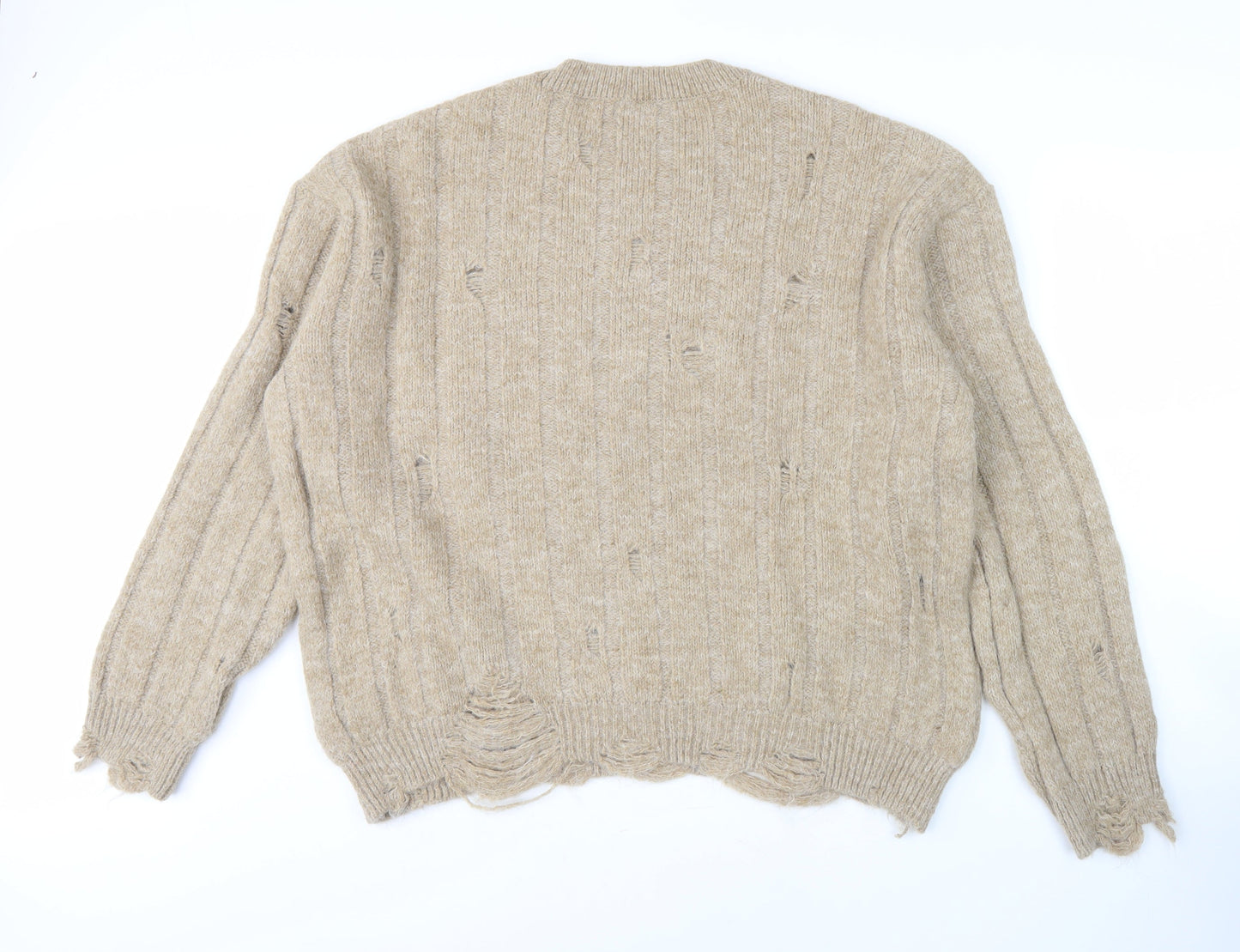 Zara Women Beige Pullover Jumper Size 16