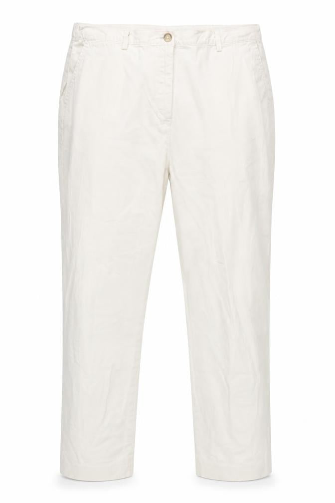 Lands' End Men's Ivory Straight Trousers Size 18