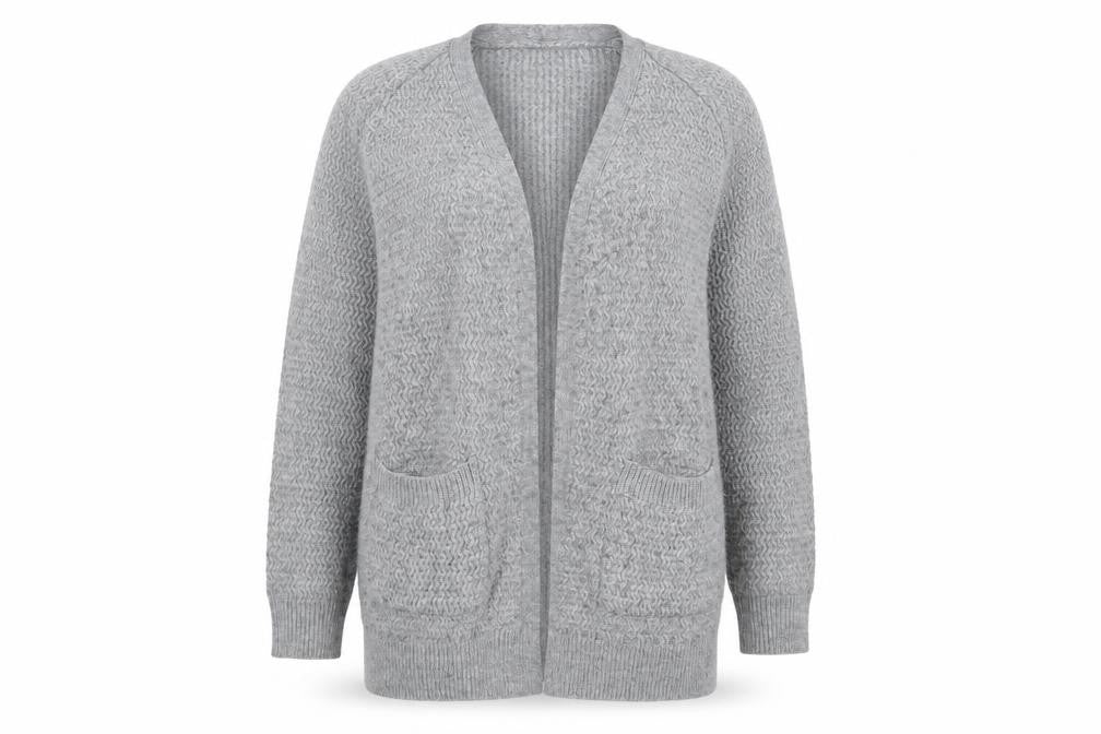 Fat Face Women's Grey V-Neck Cardigan UK 10