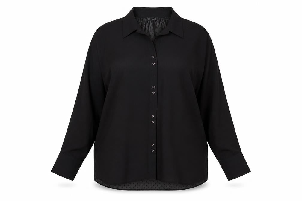 Zara Women's Black XL Button-Up Shirt