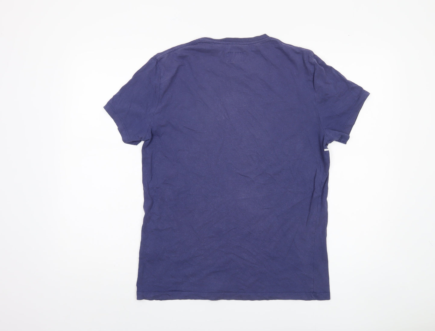 Jack Wills Men's Blue Cotton Crew Neck T-Shirt, Size S