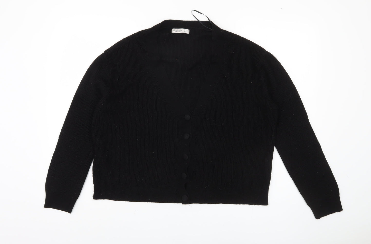 Stradivarius Women's Black Cardigan Size 8