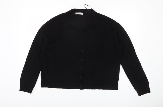 Stradivarius Women's Black Cardigan Size 8